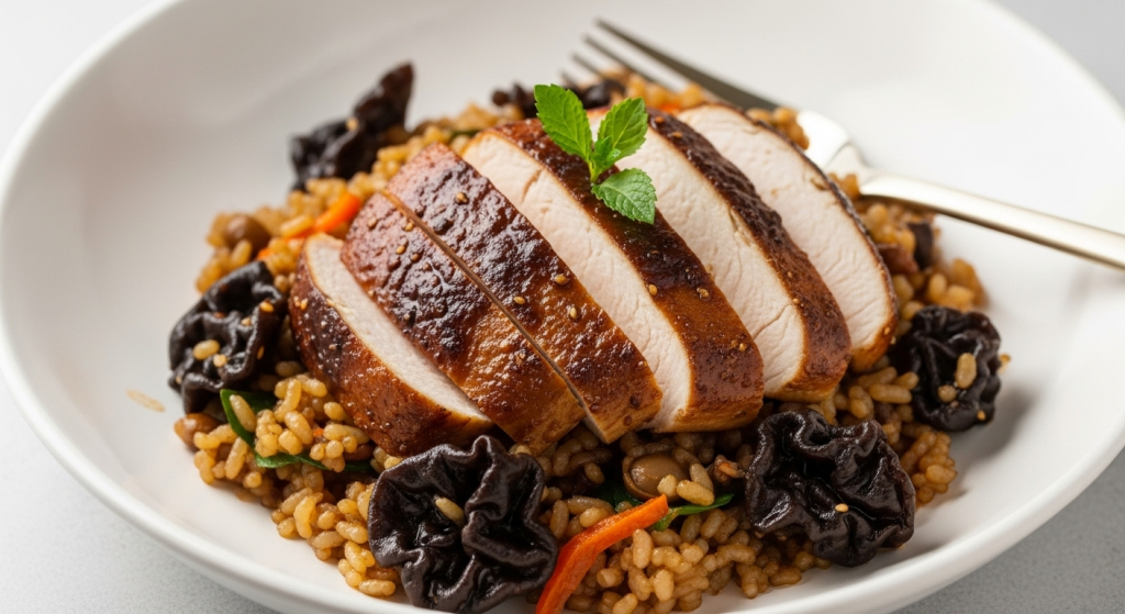 Healthy Black Mushroom & Chicken Rice Pilaf Recipe: Savor the Flavors