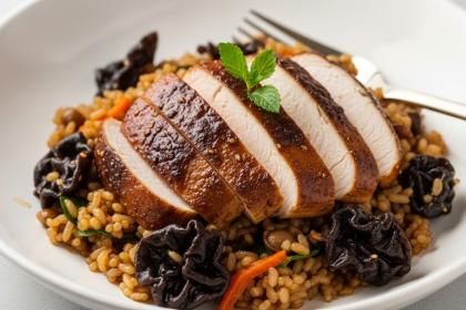Healthy Black Mushroom & Chicken Rice Pilaf Recipe: Savor the Flavors