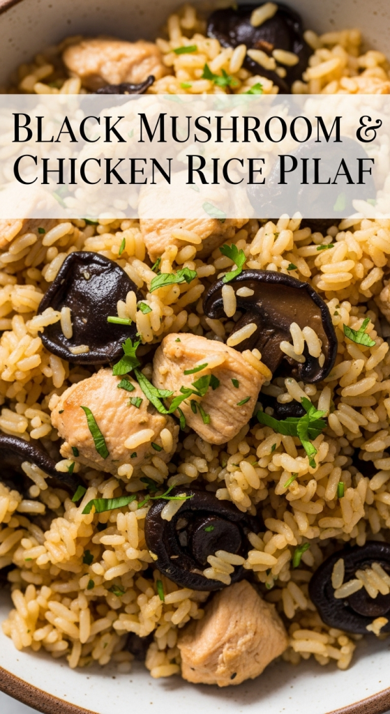 Healthy Black Mushroom & Chicken Rice Pilaf Recipe: Savor the Flavors