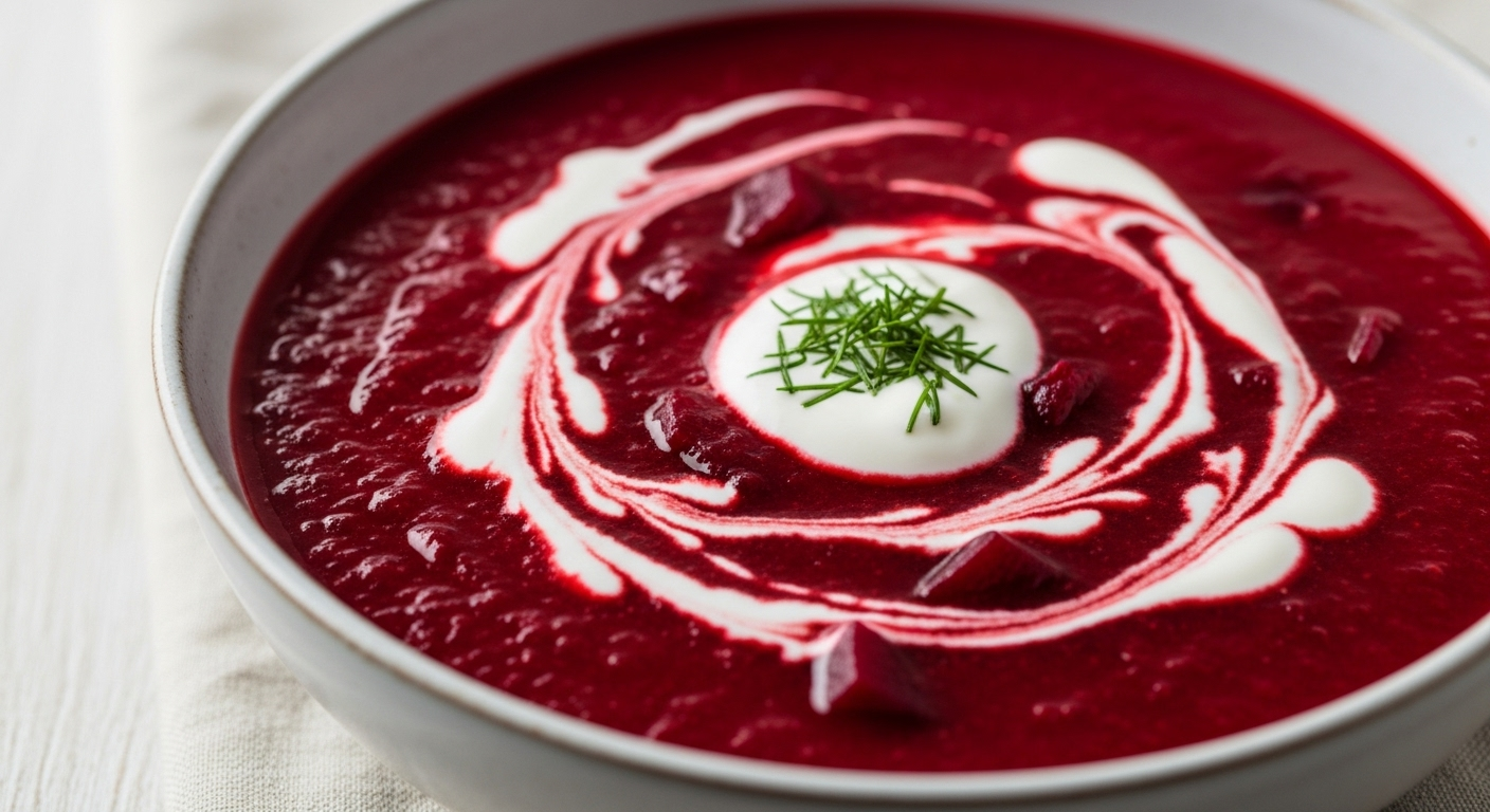 Hearty Beet Soup with Yogurt: Savor the Bold Flavors