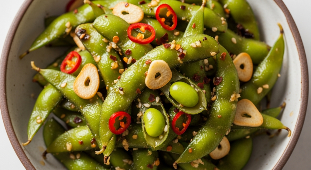 How to Make a Perfect Spicy Garlic Edamame Appetizer: Fiery Flavor Kick