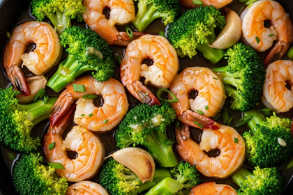One-Pan Garlic Butter Shrimp & Broccoli: Easy Dinner Delight