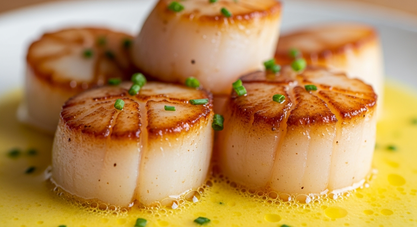 Pan-Seared Scallops with Zesty Yuzu Butter