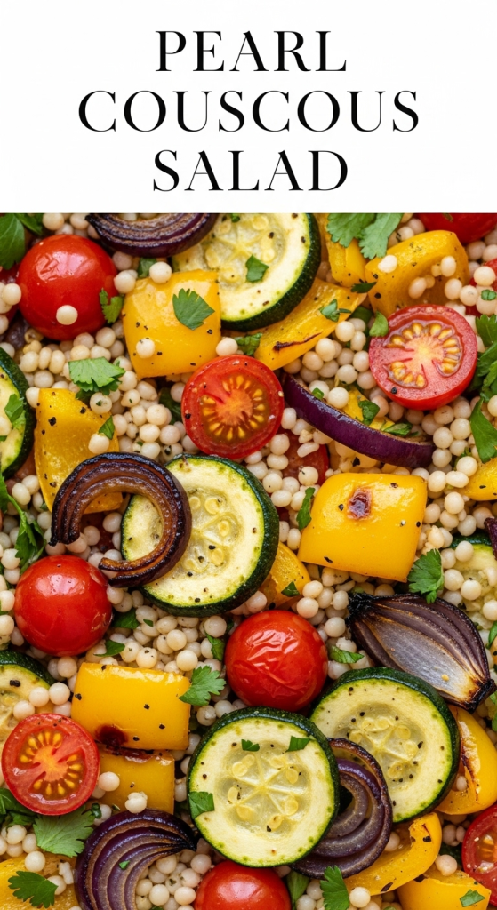 Pearl Couscous Salad A Colorful Medley of Roasted Veggies