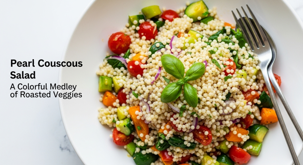 Pearl Couscous Salad A Colorful Medley of Roasted Veggies