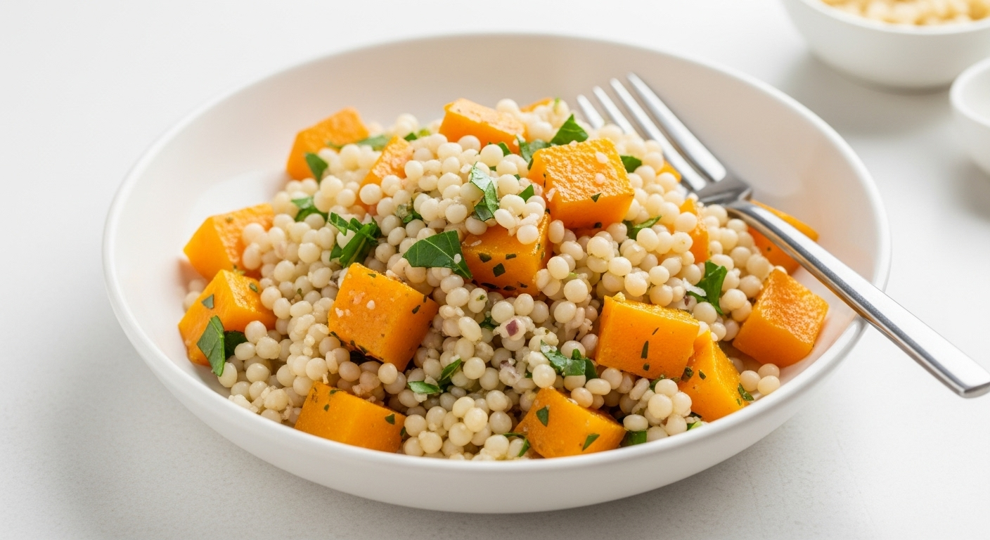 Pearl Couscous with Roasted Squash & Sage: Autumn Delight