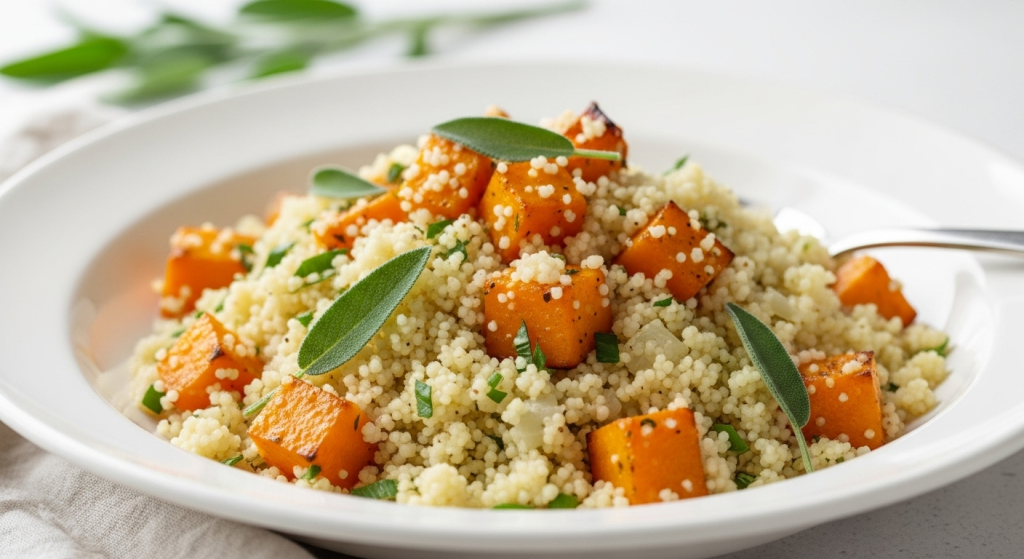 Pearl Couscous with Roasted Squash & Sage: Autumn Delight