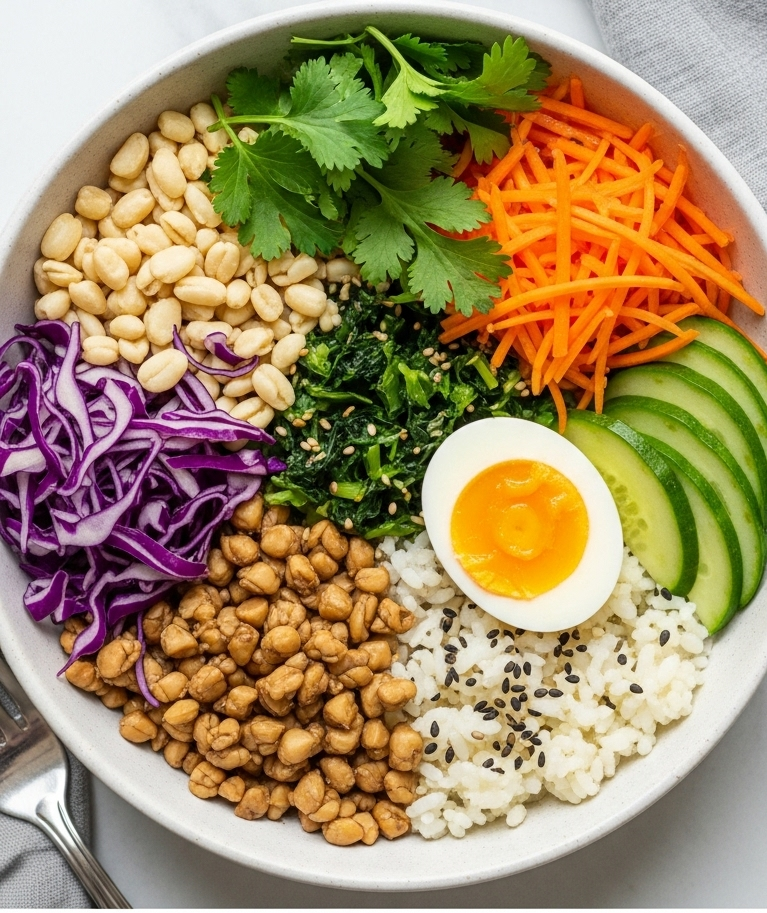 Radiant Vegan Glow Bowls with Zesty Miso-Ginger Dressing