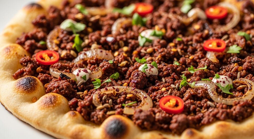 Savoring Spiced Meat & Onion Flatbread