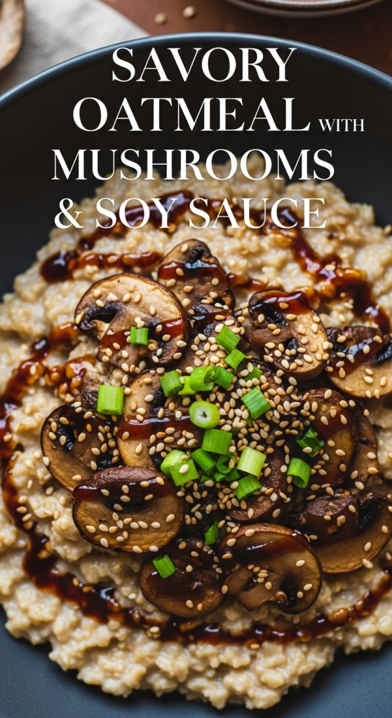 Savory Oatmeal with Mushrooms & Soy Sauce: Umami Delight