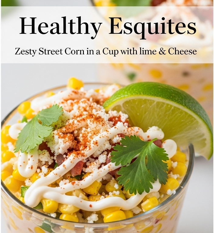 Simple and Healthy Esquites: Zesty Street Corn in a Cup with Lime & Cheese