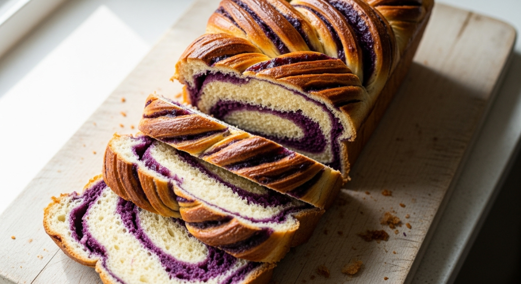 Sweet Purple Yam Jam Swirled Bread: Discover the Delight