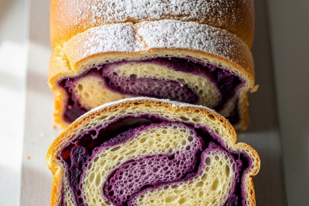 Sweet Purple Yam Jam Swirled Bread: Discover the Delight