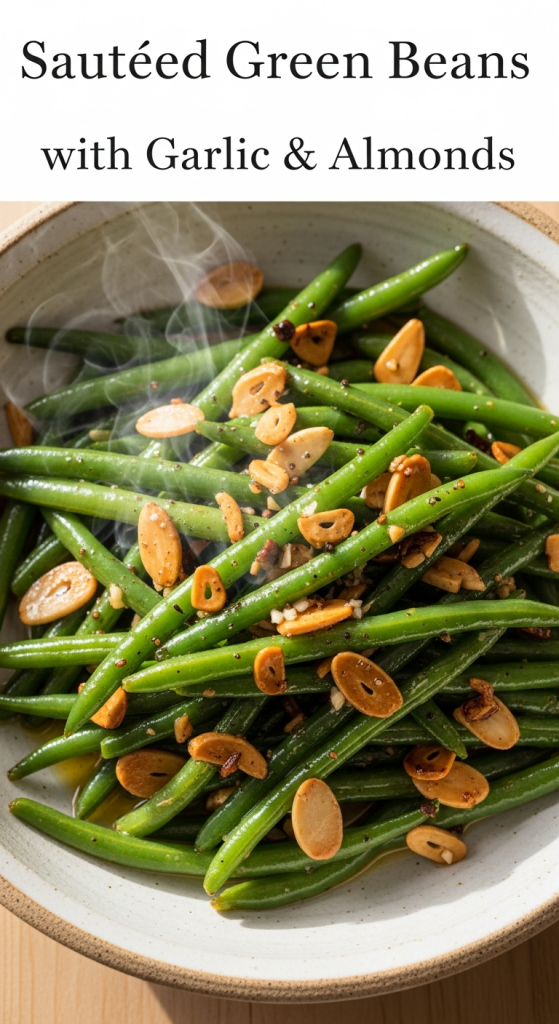 Vibrant Sautéed Green Beans with Garlic & Almonds: Crunchy Elegance