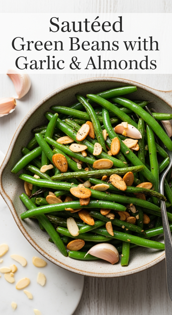 Vibrant Sautéed Green Beans with Garlic & Almonds: Crunchy Elegance