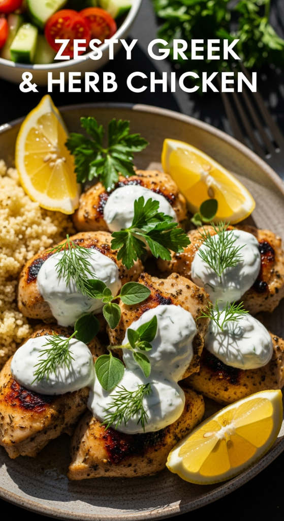 Zesty Greek Yogurt & Herb Chicken: Flavorful & Healthy Delight