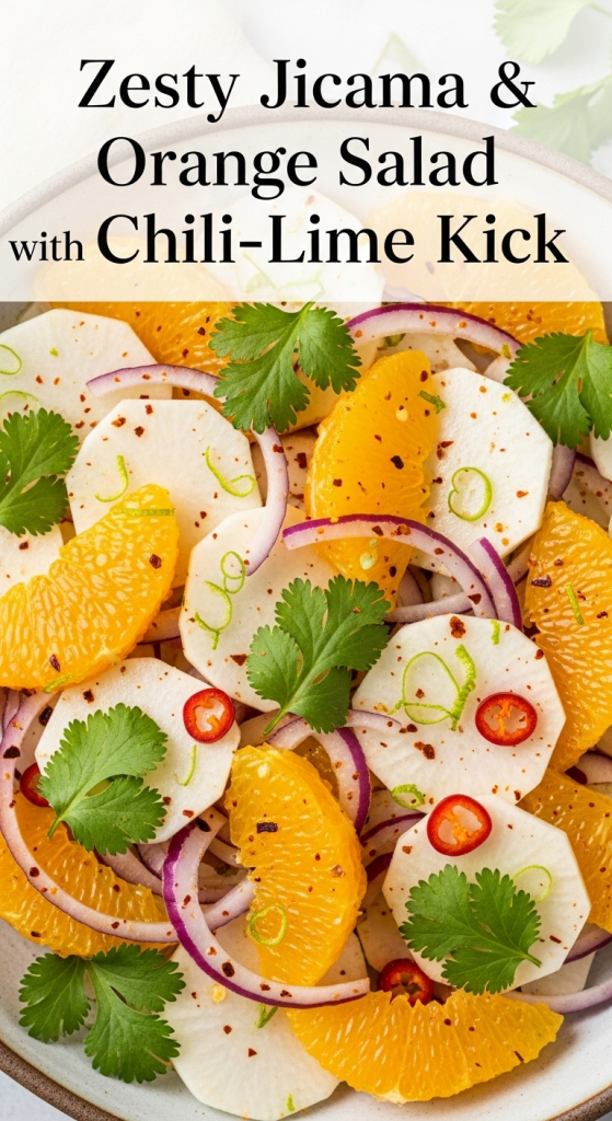 Irresistible Zesty Jicama & Orange Salad with Chili-Lime Kick