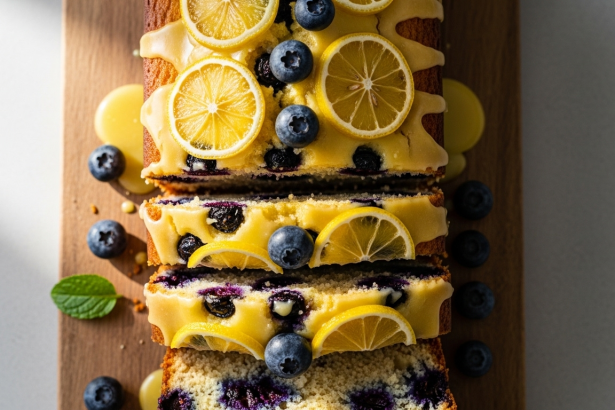 Zesty Lemon & Blueberry Loaf Cake A Fresh, Fruity Delight