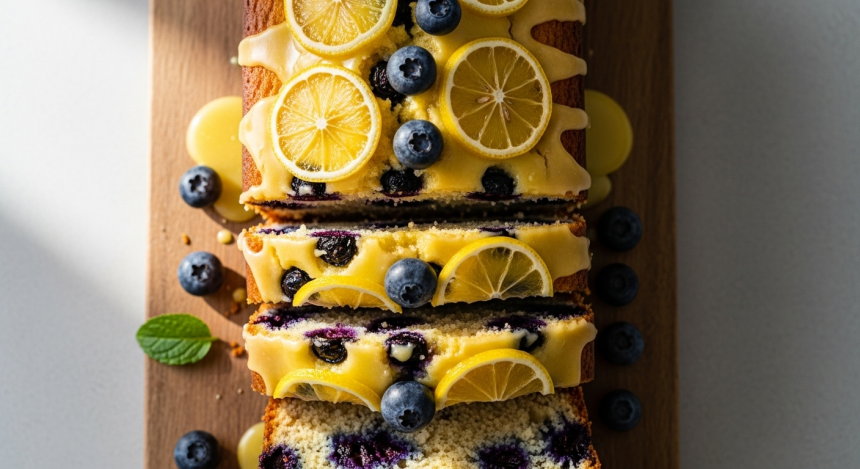 Zesty Lemon & Blueberry Loaf Cake A Fresh, Fruity Delight