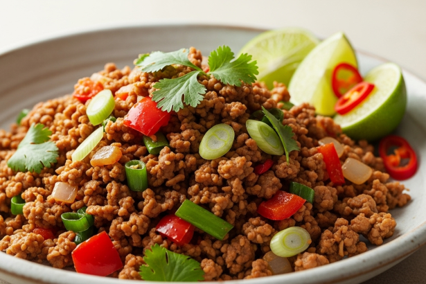 Zesty Minced Duck and Herb Salad A Flavorful Delight