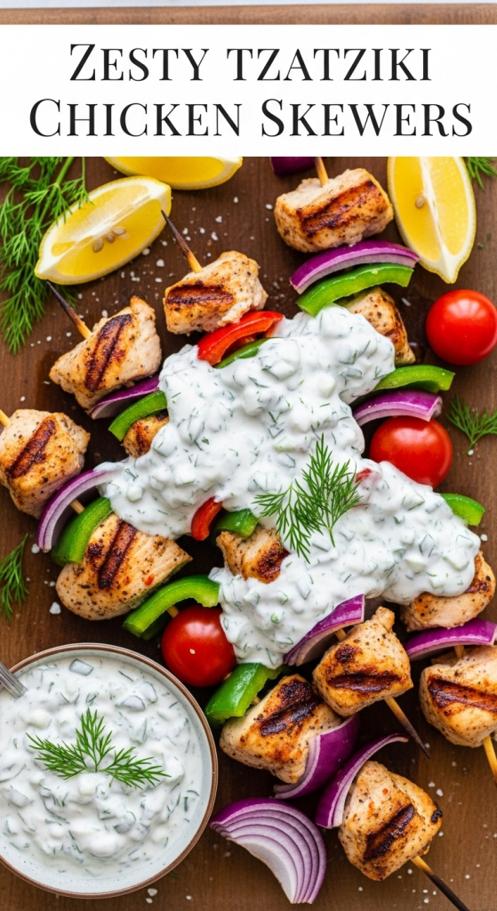 Zesty Tzatziki Chicken Skewers: A Flavorful Greek Delight