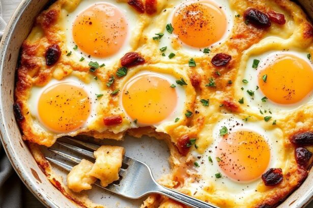 بيض مخبوز مع سلمون مدخن طري، فطور شهي ومثالي بعنوان Savory Smoked Salmon Egg Bake