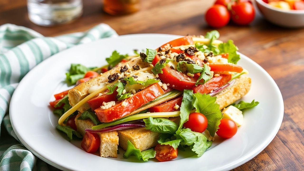 سلطة ساندويتش إيطالية مشحمة على طريقة تشوبد، لمسة مثالية على الساندويتشات الكلاسيكية