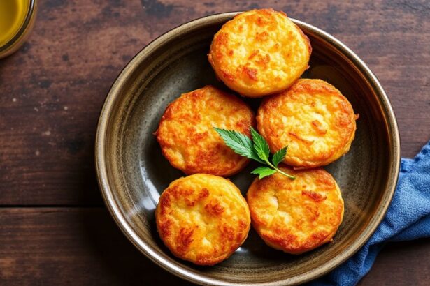 بطاقات البطاطس الكريسبي الشهيرة Llapingachos الإكوادورية، بطبقة ذهبية مقرمشة وداخل طري.