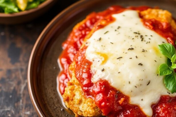 دجاج بارميزان كيتو مقرمش منخفض الكربوهيدرات على طريقة إيطالية شهية