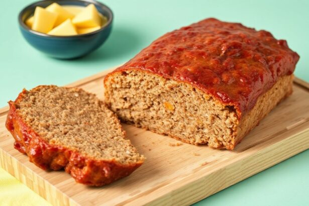 صحن لذيذ من لحم الوزّة المتبل منزوع الغلوتين، “Wholesome Gluten-Free Turkey Meatloaf” بصحة وعافية.
