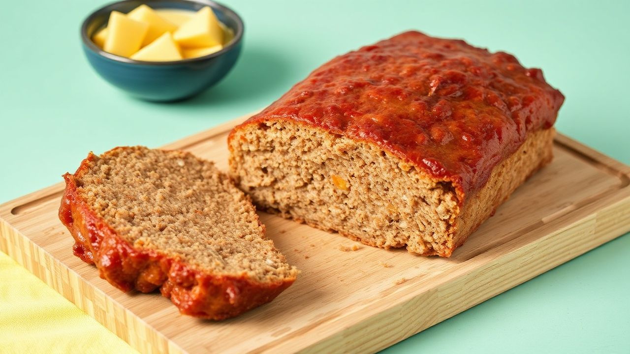 صحن لذيذ من لحم الوزّة المتبل منزوع الغلوتين، “Wholesome Gluten-Free Turkey Meatloaf” بصحة وعافية.