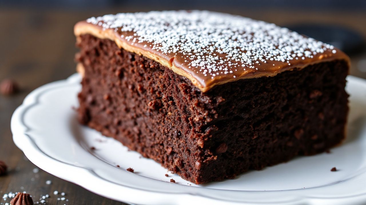 كعكة شوكولاتة بمايونيز كريمية، رطبة وفاخرة بجمالها، مفاجأة لذيذة للذواقة.