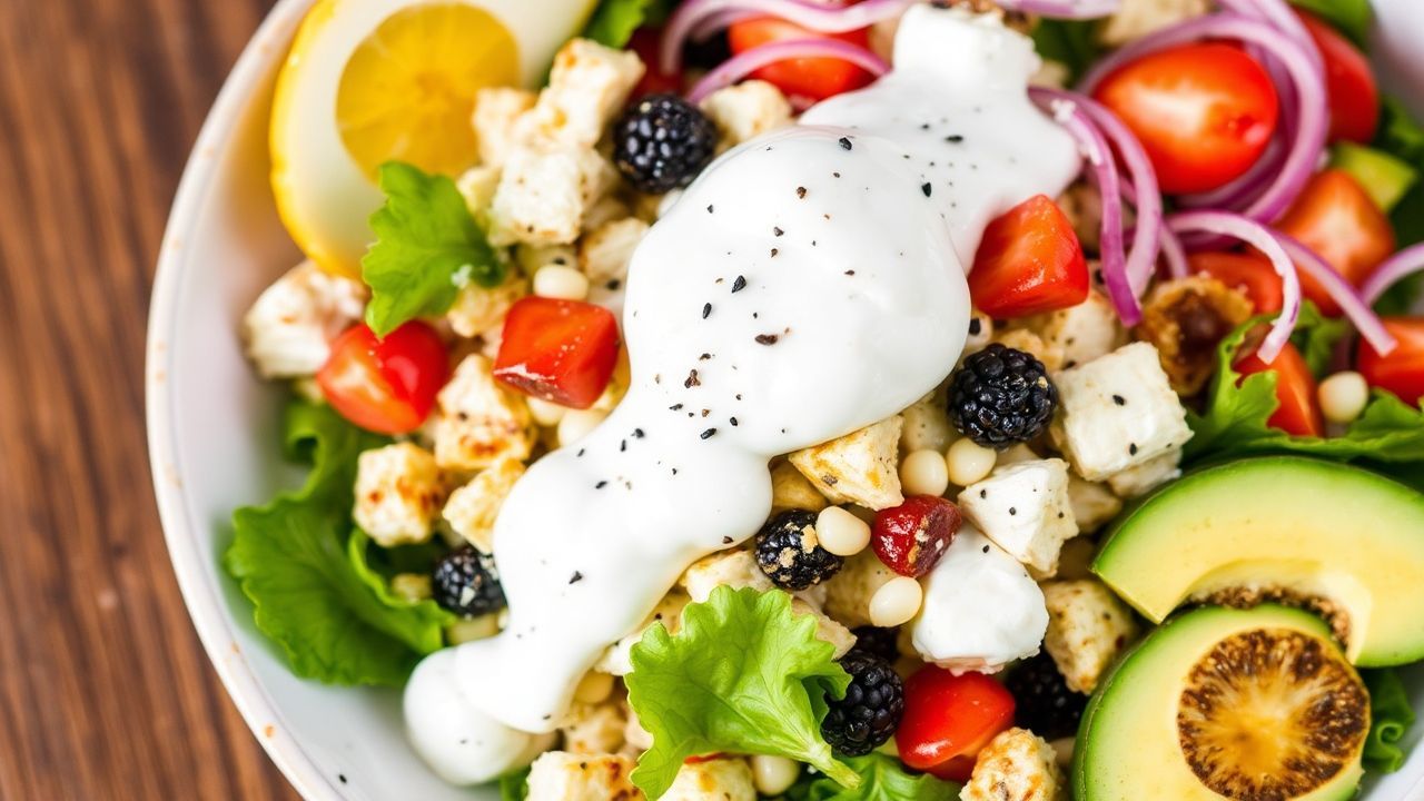 سلطة كِتُو كوب بصلصّة رانش كريمية غنية وخضراء طازجة.