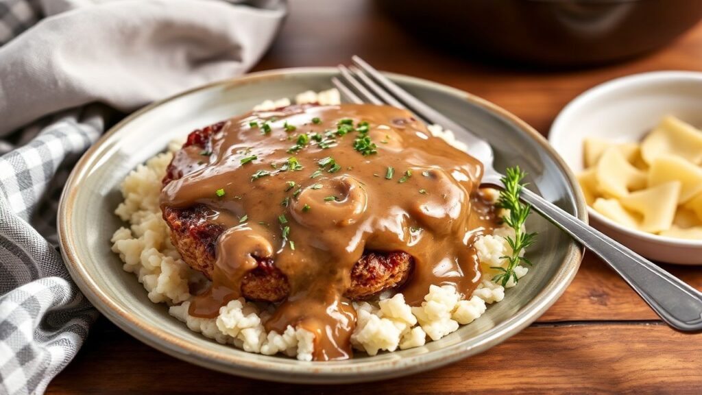 Savor Salisbury Steak with Rich Mushroom Gravy Delight Recipe