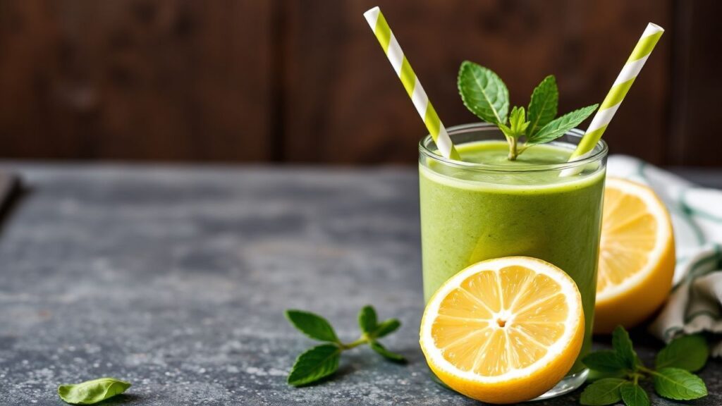 Green Detox Smoothie with Ginger & Lemon: Powerful Revitalize