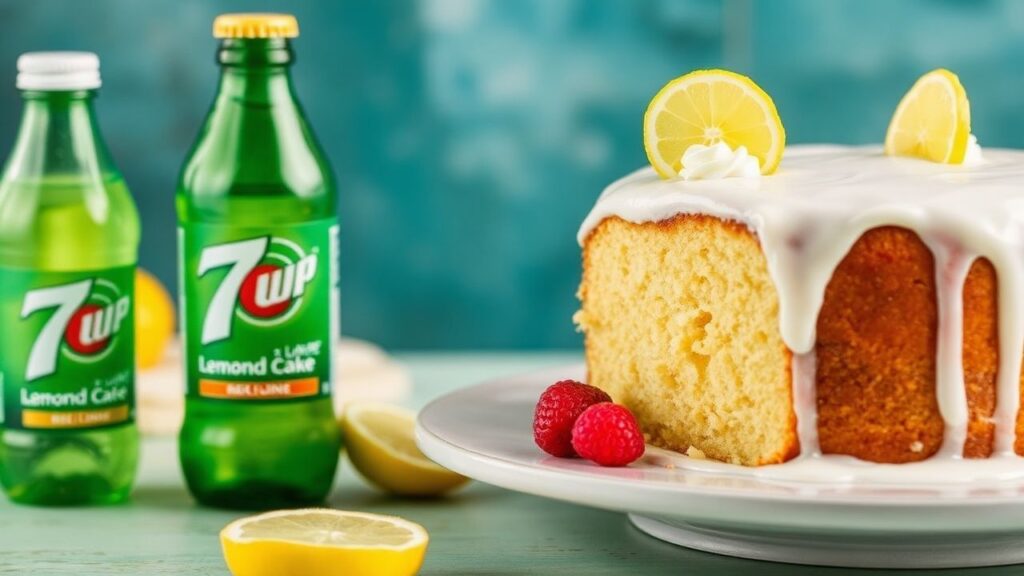 7-Up pound cake with zesty citrus glaze and tender interior crumb.
