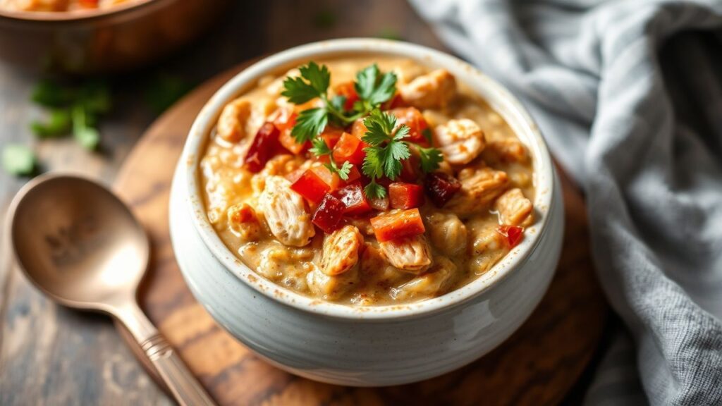 كثيف ودسم: وصفة تشيلي الدجاج الأبيض الكريمي، مغطى بإضافاتك المفضلة.