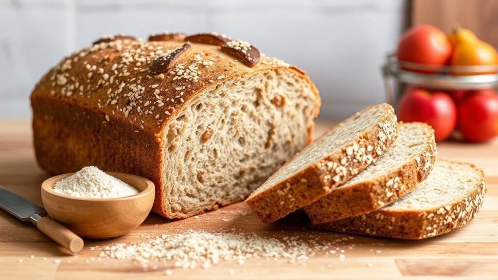 خبز إينكورن حرفي بطبقة ذهبية، يبرز جمال نship وسحر الخبز الخالد