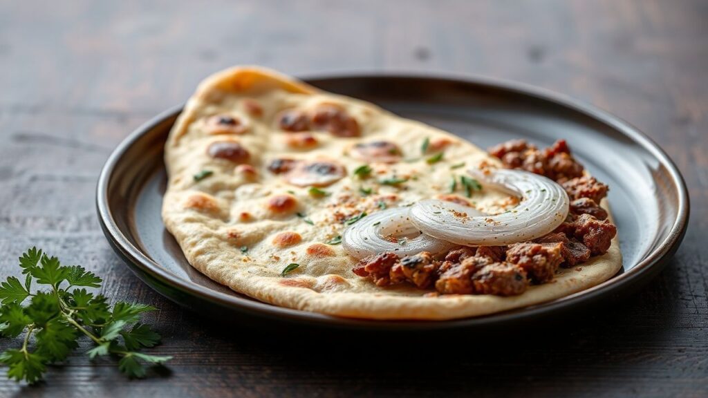Spiced Meat & Onion Flatbread: Flavor Journey
