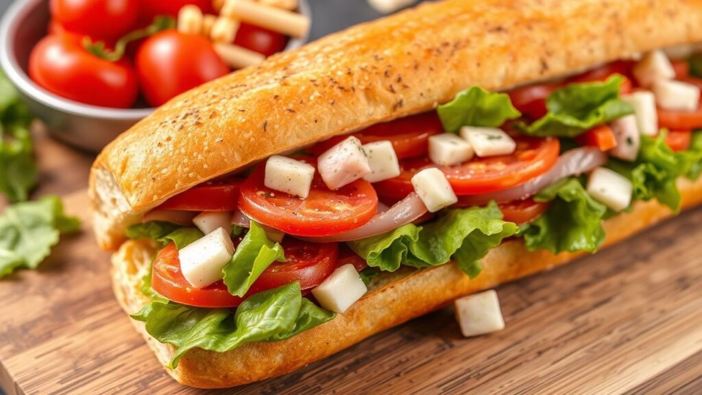 سلطة ساب إيطالية مقطعة بطعم كلاسيكي مع مكونات بسيطة ولذيذة، تبرز بساطة الإيطالية.