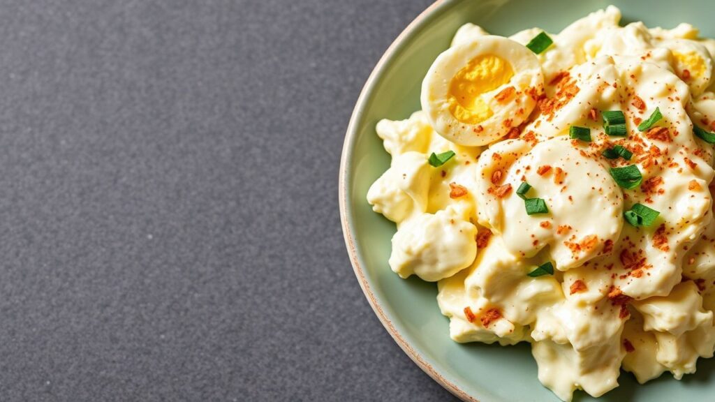 Protein-packed cottage cheese egg salad served with greens and lemon