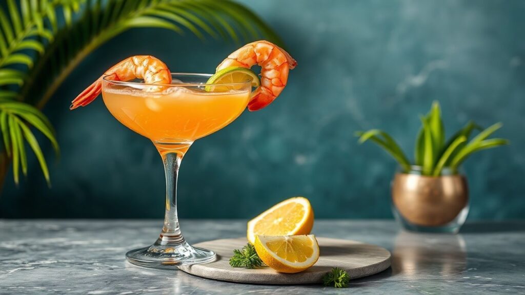 كوكتيل روبيان عالي البروتين مع صوص منعش