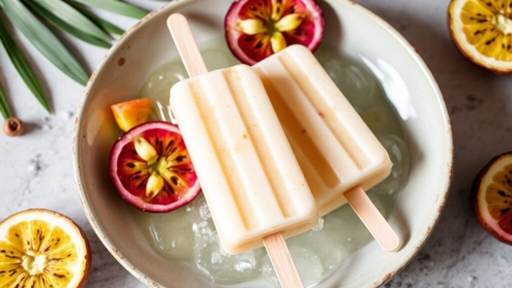 مثلجات جوز الهند والفواكه الشغفيّة بلمسة استوائية