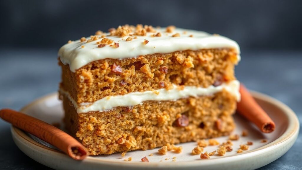 Carrot cake paleo with creamy cashew frosting