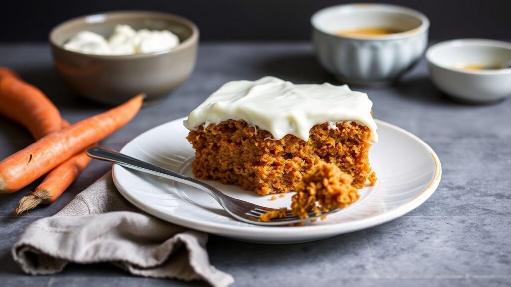 Paleo carrot cake with cashew frosting slice