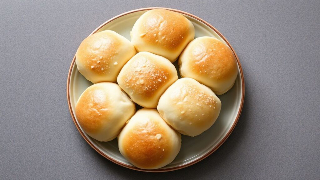 Soft and airy vegan dinner rolls ready to serve