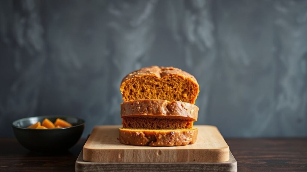 Whole30 sweet potato bread ingredients and warm kitchen setting