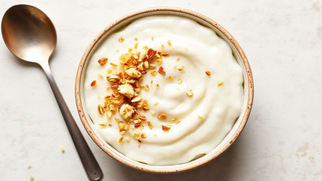 A spoonful of creamy coconut cardamom rice pudding