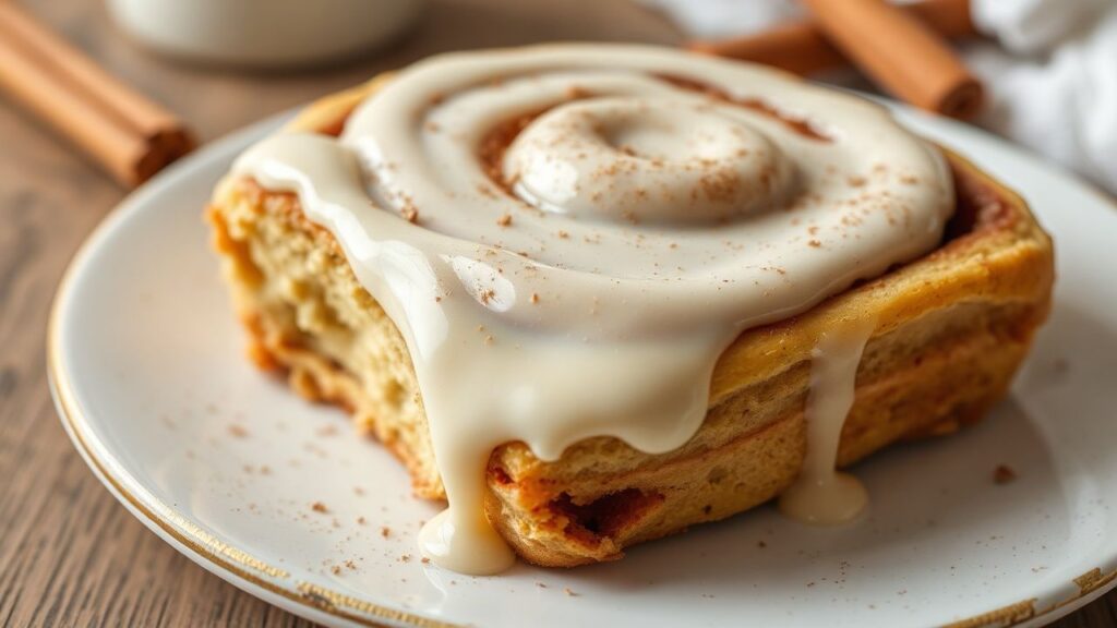 Vegan gooey cinnamon rolls with dairy-free icing and a rich cinnamon swirl.