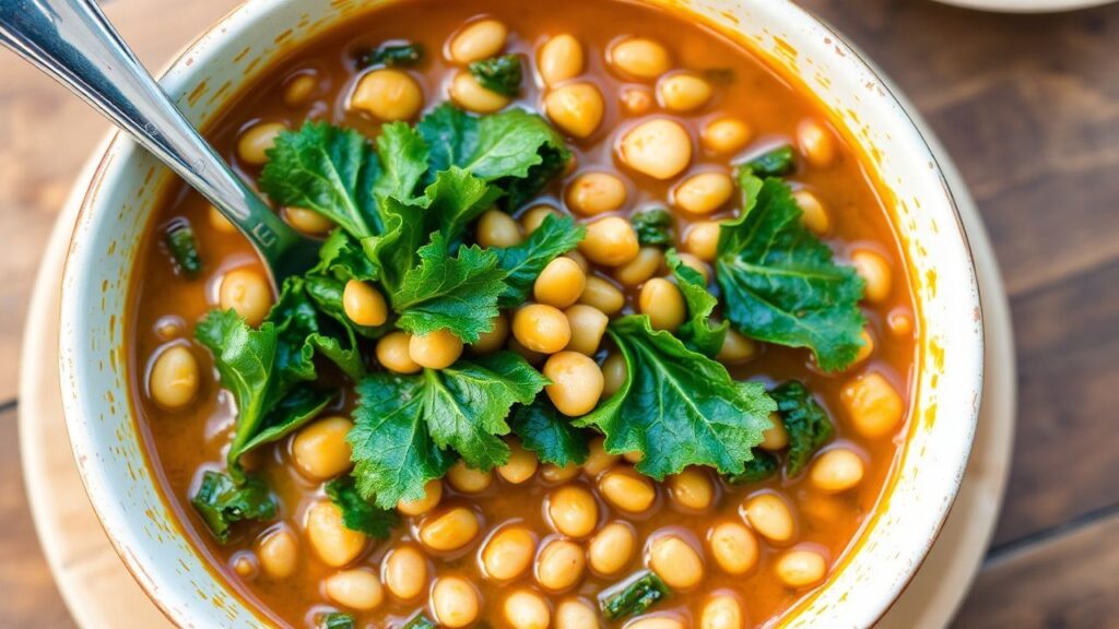 Gluten-free lentil and kale stew nutrition highlight